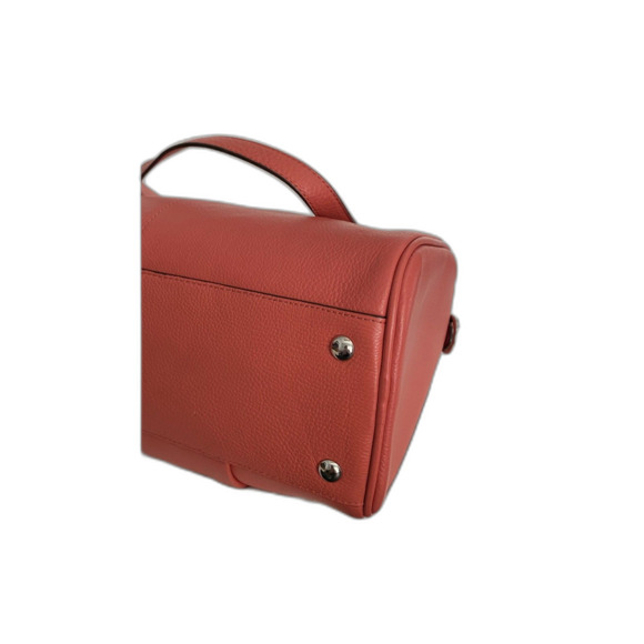 Coach Coral Colored Pebbled Leather Avery Satchel With Dust Cover - Picture 6 of 11